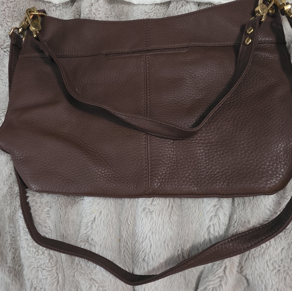 HOBO Pier Chocolate Brown Pebbled Leather Shoulder Bag/ Crossbody. Never Used